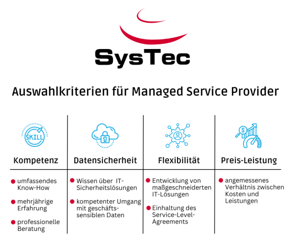 Auswahlkriterien Managed Service Provider